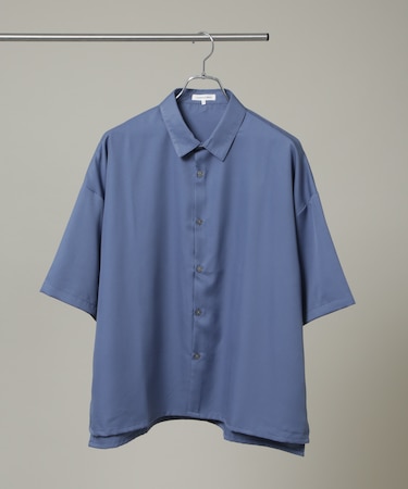ショート丈オーバーサイズシャツ 半袖