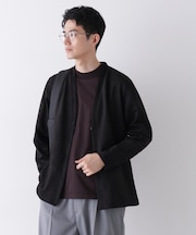 「モダンコンフォート」フェイクスエードトッパーカーディガン