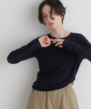 スイビウールクルーネックニットプルオーバー