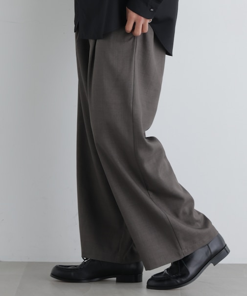 ポリエステルウィーブ ワイドパンツ