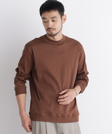 「FORMAL JERSEY」モックネックカットソー長袖