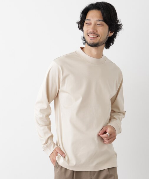 アンチスメルモックネックTシャツ 長袖