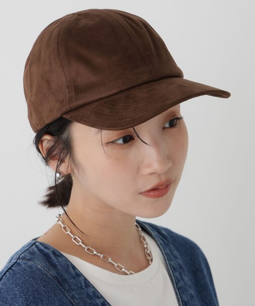 Healthknit/別注ワンポイント刺繍フェイクスエードキャップ
