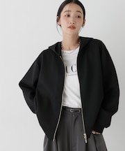 スポンディッシュダンボールカットジップアップフードトップス(セットアップ可)