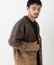 モヘヤライクパターンカーディガン