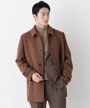 「NEW ON COAT」ウール/Nショートステンカラーコート