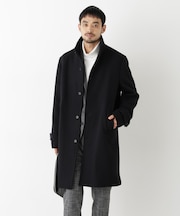 「NEW ON COAT」ウール／Nスタンドカラーコート