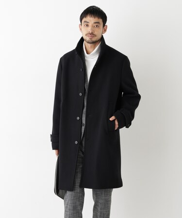 「NEW ON COAT」ウール／Nスタンドカラーコート
