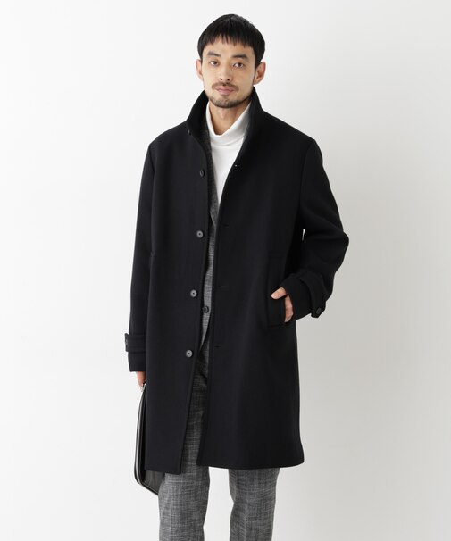 「NEW ON COAT」ウール／Nスタンドカラーコート