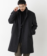 「NEW ON COAT」ウール/Nスタンドカラーコート