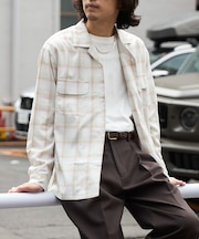 WEB限定/TRドレープオンブレーシャツ 長袖