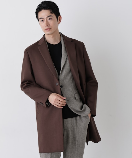 DOWN FABRIC チェスターフィールドコート