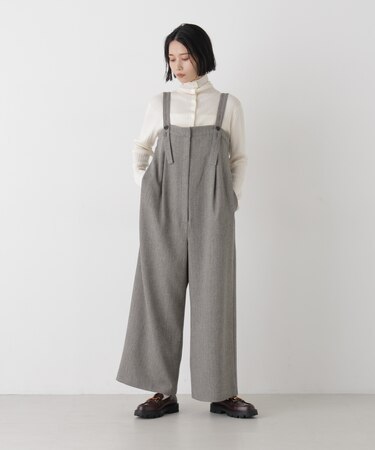 MIXヘリンボンサロペット