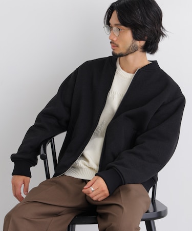 ニットフリースリバーシブルブルゾン