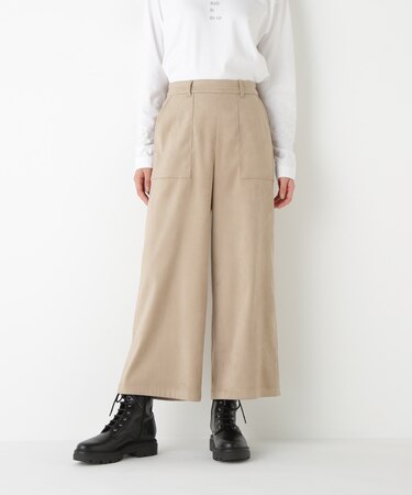 ◆ストレッチスェードベイカーガウチョパンツ