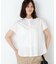 《大人気追加入荷！ ／ 洗える》ライトカットソースタンドフリルブラウス