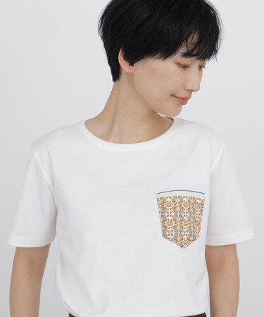 《 大人気! / CLOUDYコラボ 》アフリカンモチーフ ポケットTシャツ