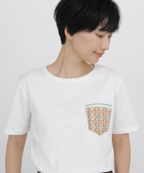 《 大人気! / CLOUDYコラボ 》アフリカンモチーフ ポケットTシャツ