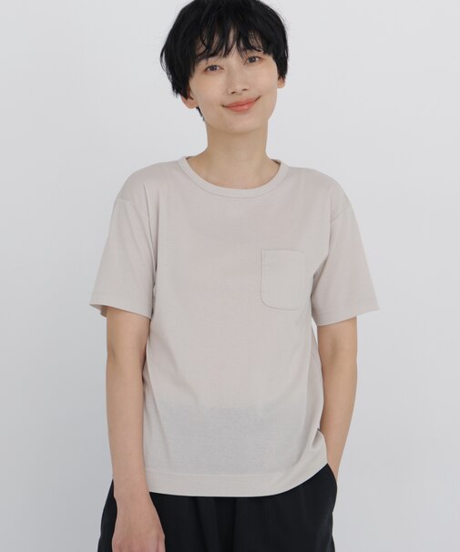 ◆《清涼素材 / 接触冷感 / 吸水速乾》 コンパクトポケットTシャツ