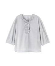 《大人気！追加入荷 ／ 洗える》ウォッシュドタイプライターフリルブラウス