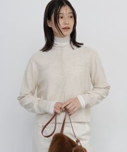 ◆ハイゲージスパンコールクルーネックカーデ