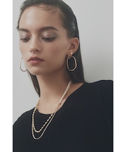 ダブルパールピアス