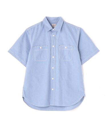 《DAILY/デイリー》BASIC CHAMBRAY S/S SHIRT / 半袖シャンブレーシャツ/AVIREX/アヴィレック
