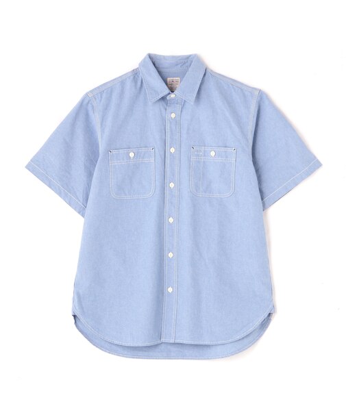 《DAILY/デイリー》BASIC CHAMBRAY S/S SHIRT / 半袖シャンブレーシャツ/AVIREX/アヴィレック