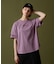 FADE WASH CUFFS OPEN EMBROIDERY T-SHIRT／フェイドウォッシュ カフスオープン刺繍Tシャツ