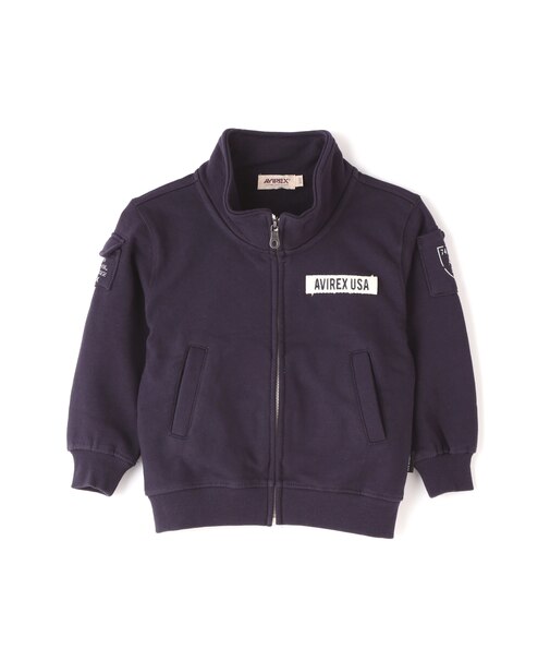 《KIDS》FATIGUE STAND COLLAR ZIPUP SWEAT / ファティーグ スタンド カラー