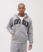《DAILY／デイリー》ZIP UP SWEAT PARKA LOGO ／ ジップアップ スウェット パーカー ロゴ ／ AVIREX ／