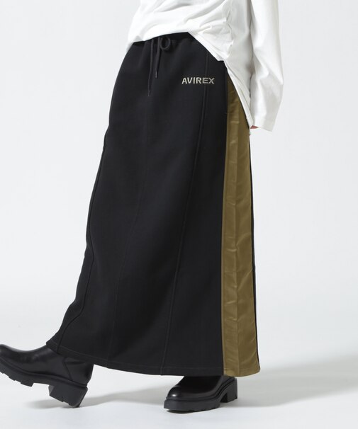 スウェットコンビロングスカート／ SWEAT COMBI LONG SKIRT