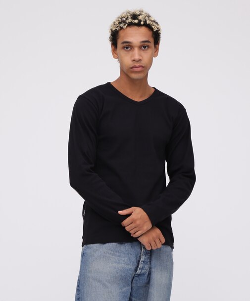 《DAILY》RIB L/S V-NECK T-SHIRT