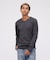 《DAILY》RIB L／S V-NECK T-SHIRT