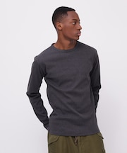 《DAILY／デイリー》RIB L／S CREW NECK T-SHIRT