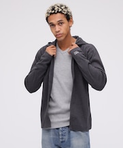 《DAILY/デイリー》RIB ZIP PARKA/デイリー 長袖 リブ ジップパーカー/AVIREX/アヴィレックス