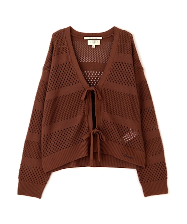 《直営店限定》MACRAME RIBBON KNIT CARDIGAN/マクラメリボンニットカーディガン
