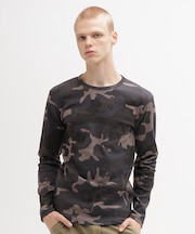《DAILY／デイリー》 RIB LONG SLEEVE CREW NECK T-SHIRT ”CAMOUFLAGE”