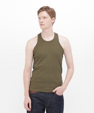 《DAILY／デイリー》RIB TANK TOP BACK CROSS／リブ タンクトップ バッククロス  デイリーウェア