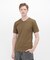 《DAILY／デイリー》RIB S／S V-NECK T-SHIRT／リブ 半袖 ブイネック Tシャツ  デイリーウェア