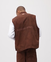 LEATHER PATCH DUCK VEST