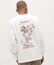 SOUVENIR L/S T-SHIRT ”DRAGON& CHERRY BLOSSOMS”