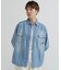 《WOMAN》DENIM SHIRT WITH GRAFFITI PRINT