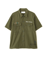 AGED-LOOK S／S UTILITY SHIRT