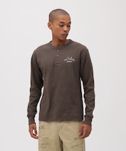 《直営店限定》HONEYCOMB HENLEY NECK L/S T-SHIRT