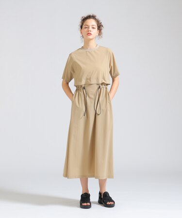 《直営店限定》RAGLAN SLEEVE LOGO PRINT ZIP ACTIVE ONE PIECE