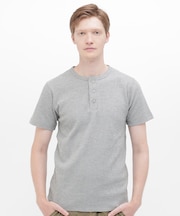 《DAILY/デイリー》THERMAL HENLEY NECK T-SHIRT