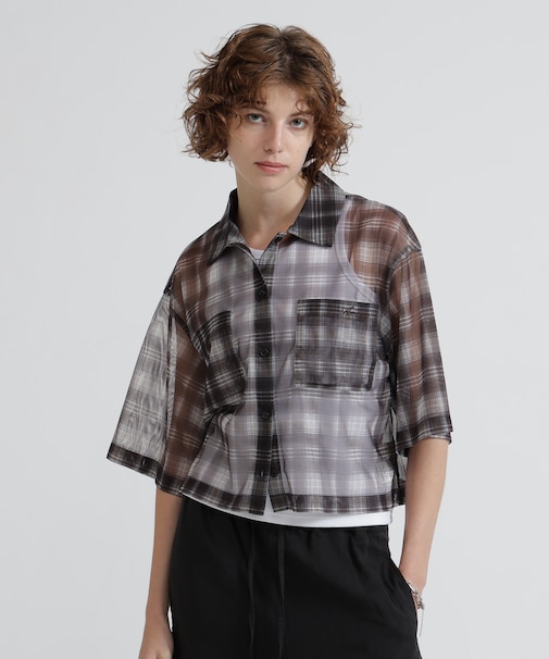 《直営店限定》SHEER CHECK SHIRT