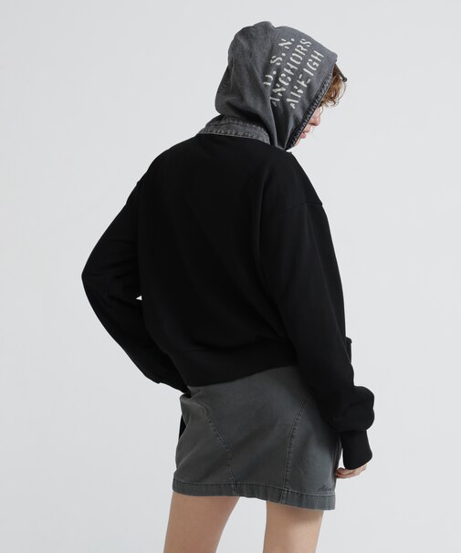《NAVAL COLLECTION》DENIM COMBI PARKA