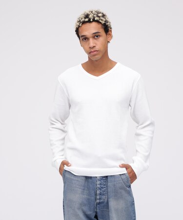 《DAILY/デイリー》L/S THERMAL V-NECK T-SHIRT